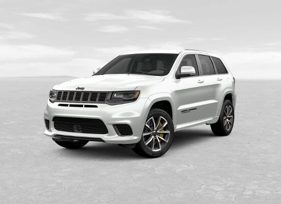 A white 2019 Jeep Grand Cherokee Trackhawk