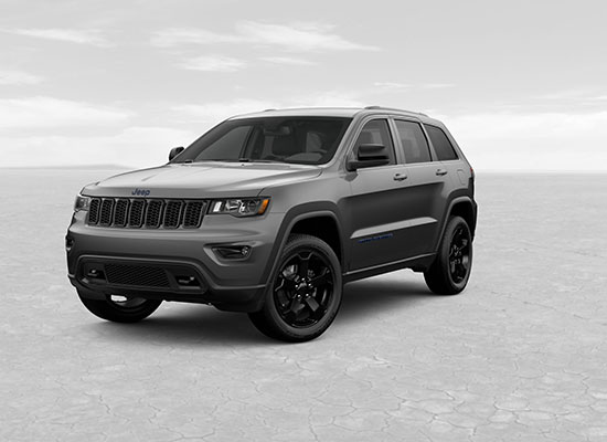 A dark grey 2019 Jeep Grand Cherokee Upland