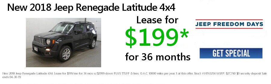 2018 Jeep Renegade Lease Special