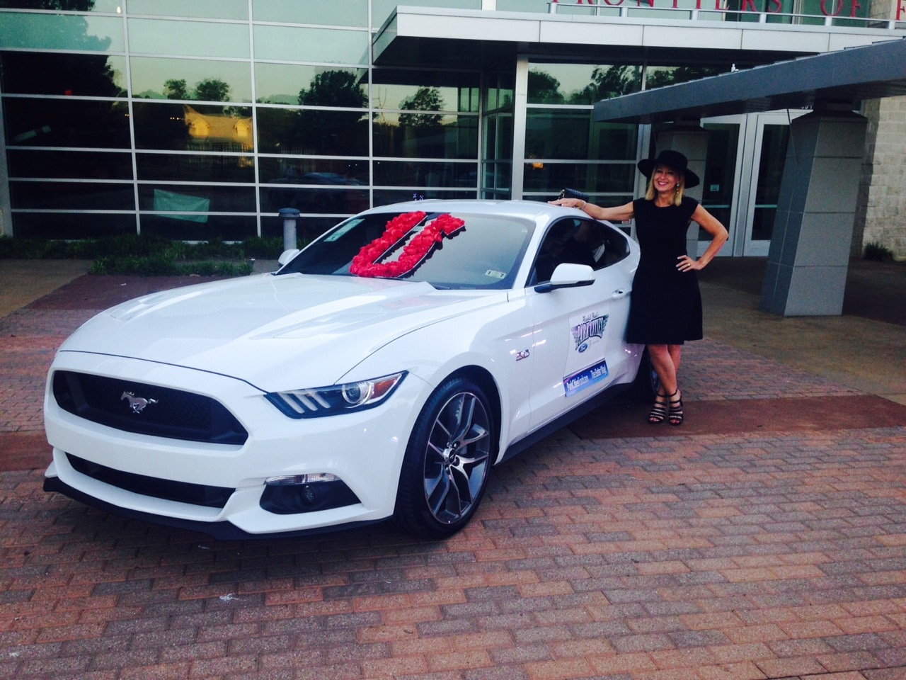 Withers Elementary School Gala 2015 Ford Mustang with Angela Enright.jpg