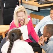 Angela Enright at Ceasar Chavez Learning Center for Ford Driving Dreams Reading Party April 29, 2015.jpg