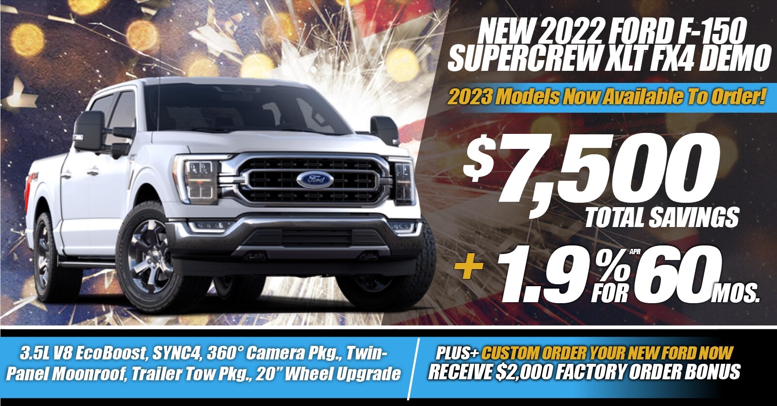 New 2022 Ford F-150 XLT Available for Sale at Planet Ford Dallas - Located in Dallas, TX
