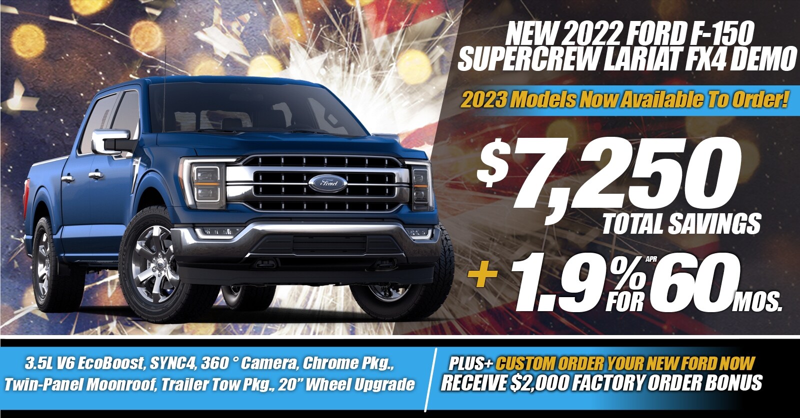 New 2022 Ford F-150 Lariat Available for Sale at Planet Ford Dallas - Located in Dallas, TX