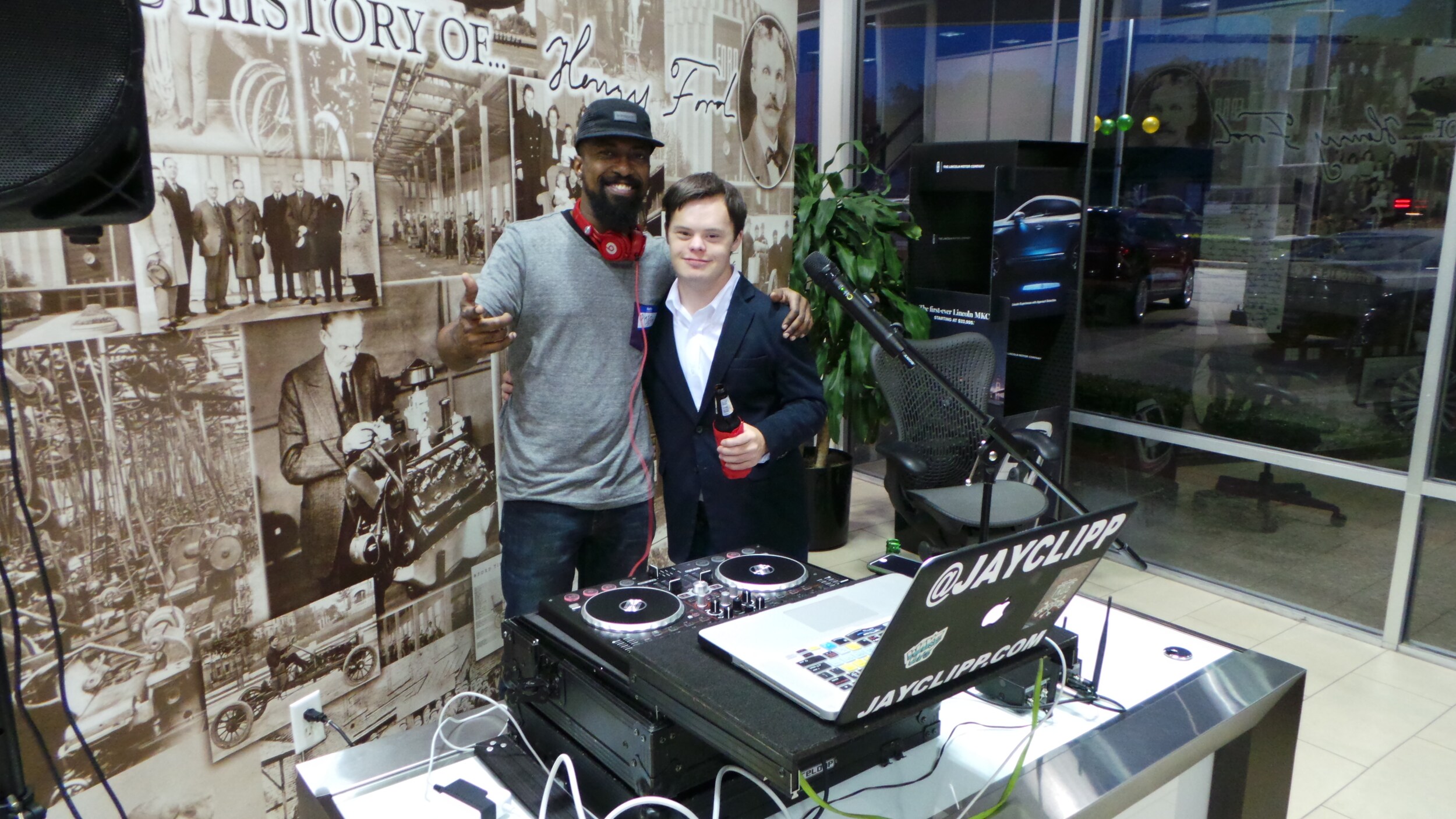 Nick Jones with his favorite DJ JayClipp.Com on high school graduation night May 16 2015.JPG