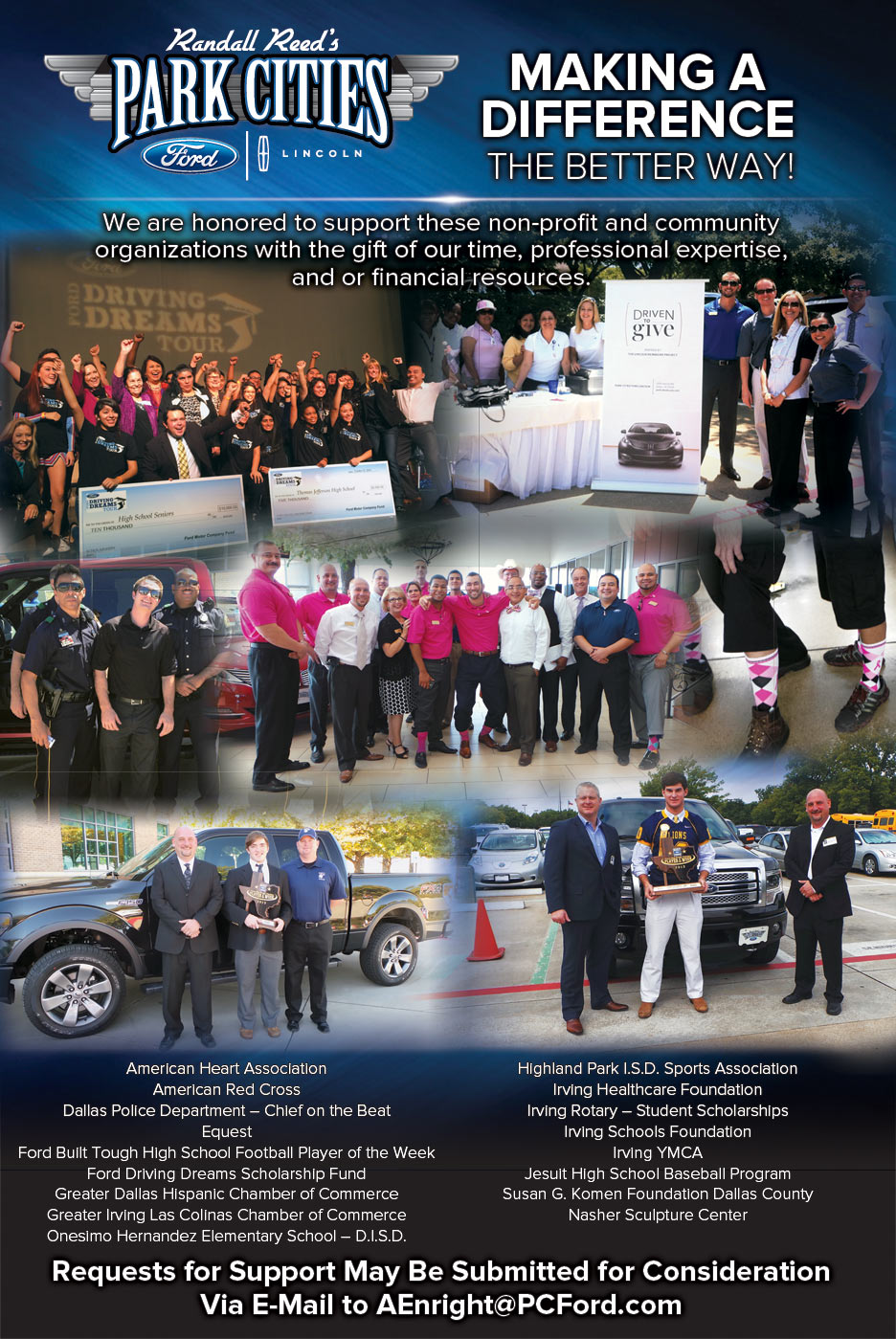 Park Cities Ford of Dallas Community Involvement