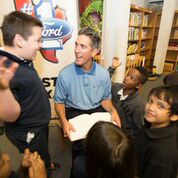 Greg Woods with Ford Driving Dreams Reading Day at Ceasar Chavez Learning Center in Dallas.jpg
