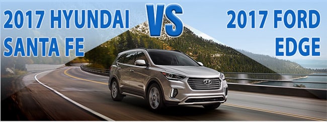 Compare New 2017 Ford Edge vs Hyundai Santa Fe | Price | Review