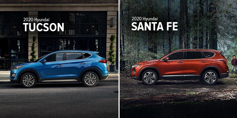 2020 Hyundai Tucson vs. 2020 Hyundai Santa Fe