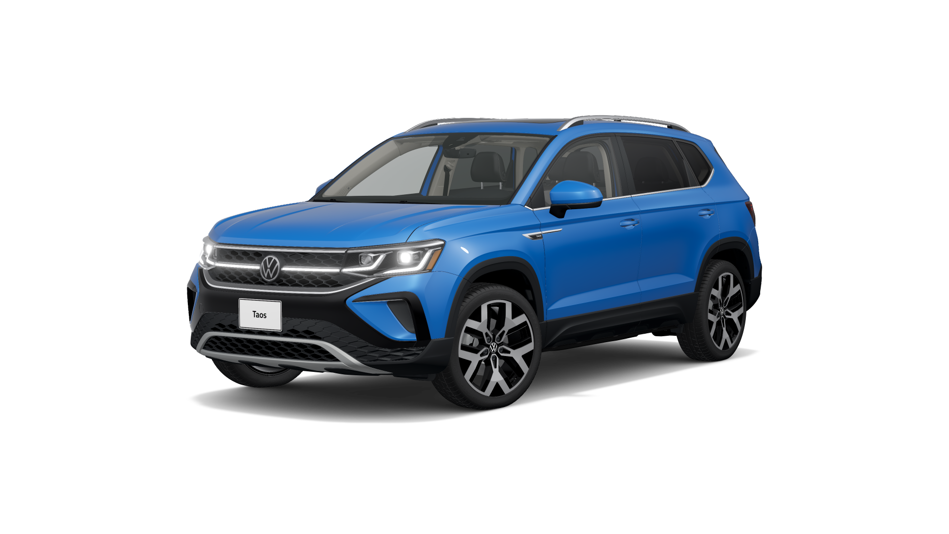 MY23-Taos-SEL-Cornflower-Blue-D7D7-Gray-and-Black-Driver-Front.png