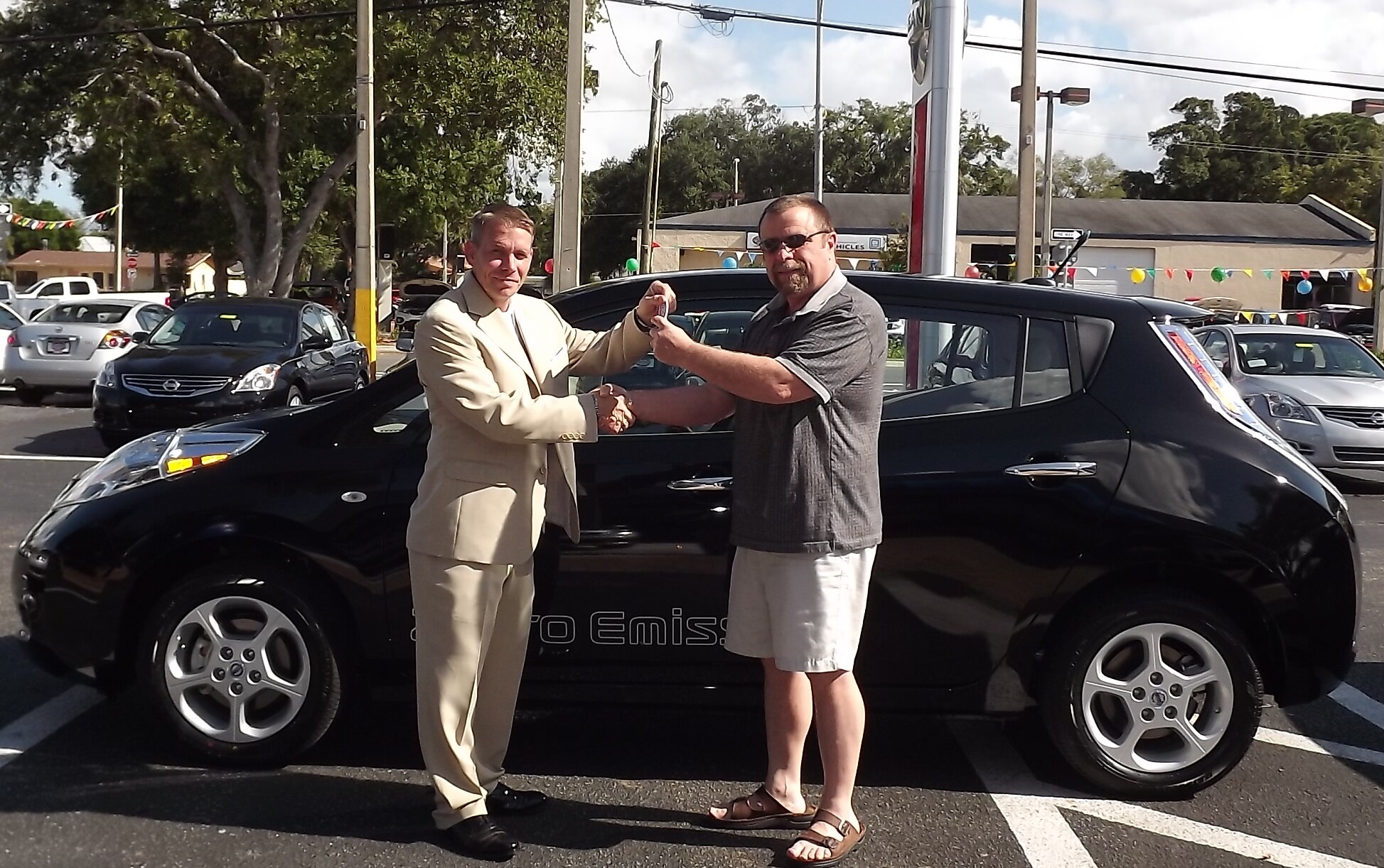 John G taking delivery of the LEAF