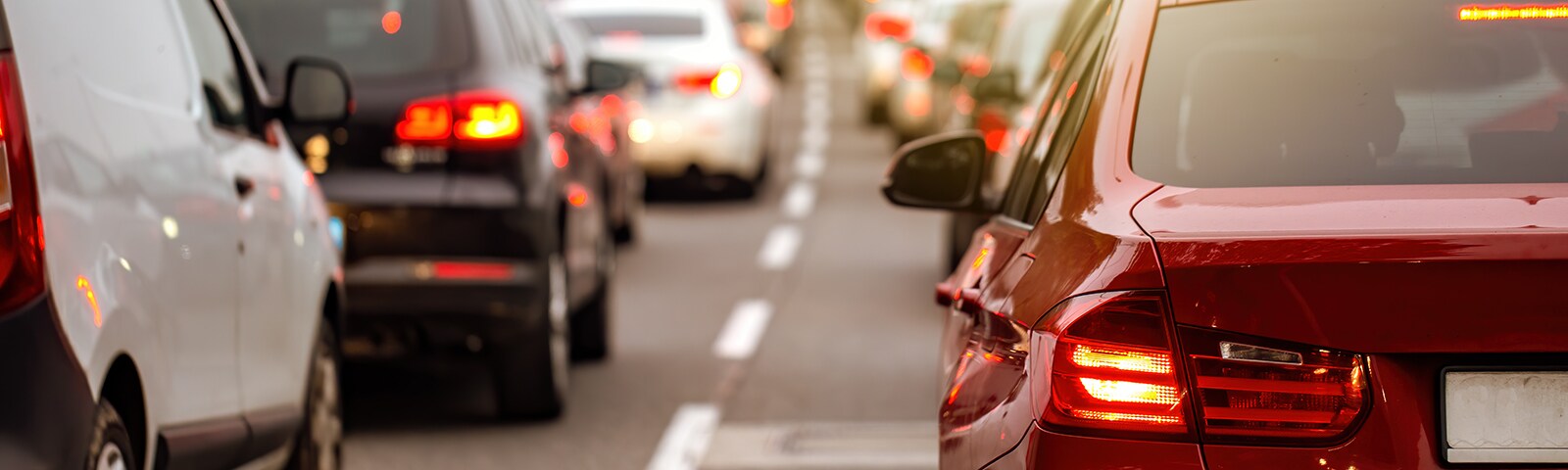 rush hour with brake lights rush hour with brake lights