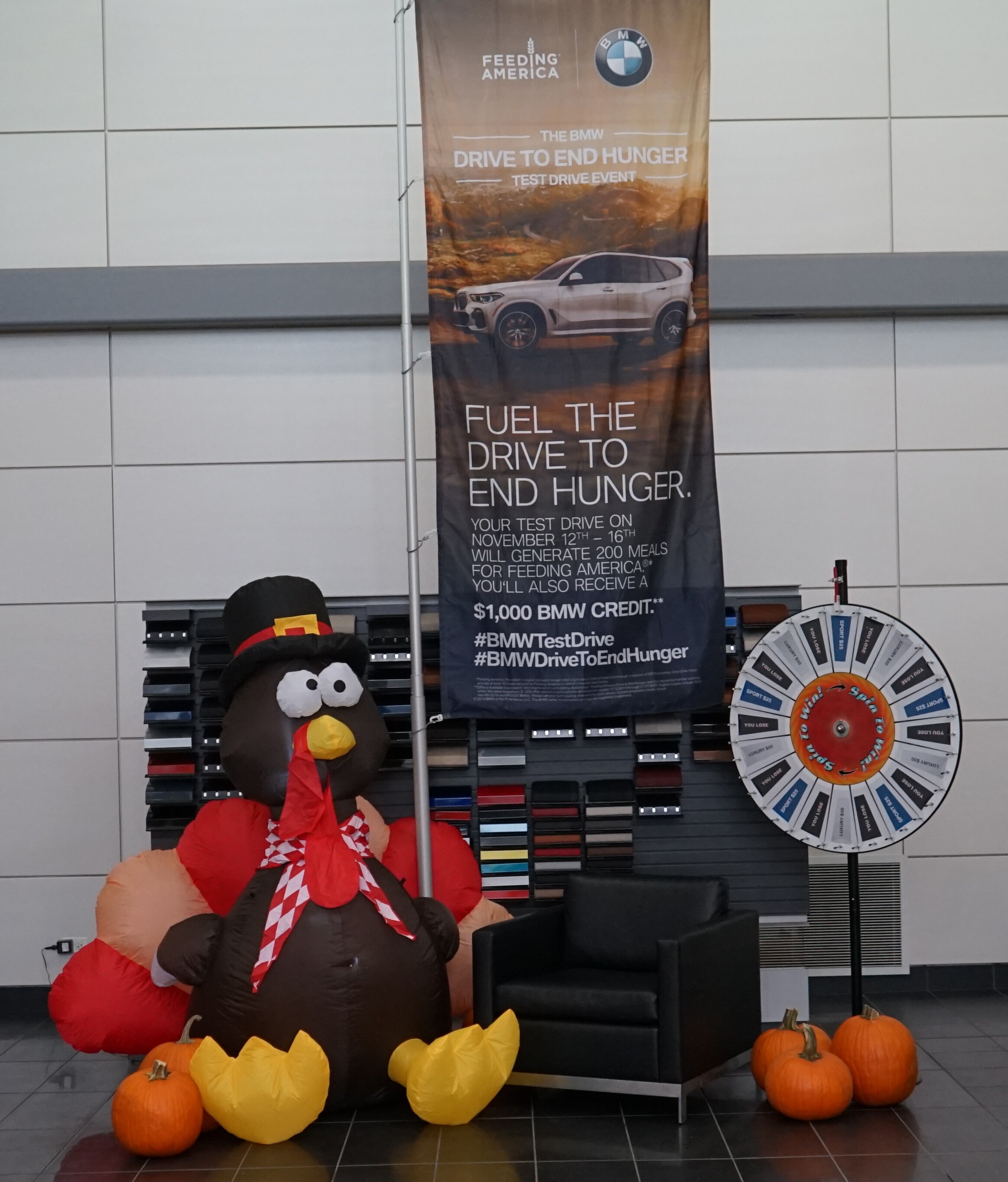 Mr Turkey Featherbottom at Patrick BMW in Schaumburg IL