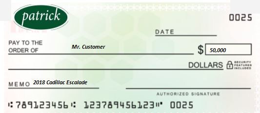 Check to buy you car