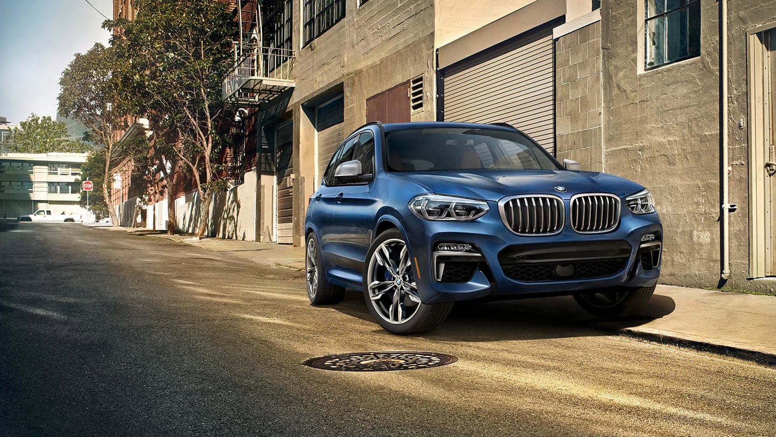 BLUE X3 PARKED IN AN ALLY.jpg