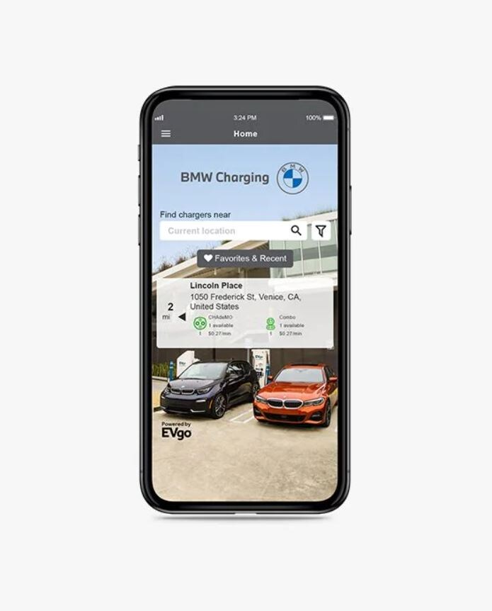 BMW hybrid electric charging on the go app