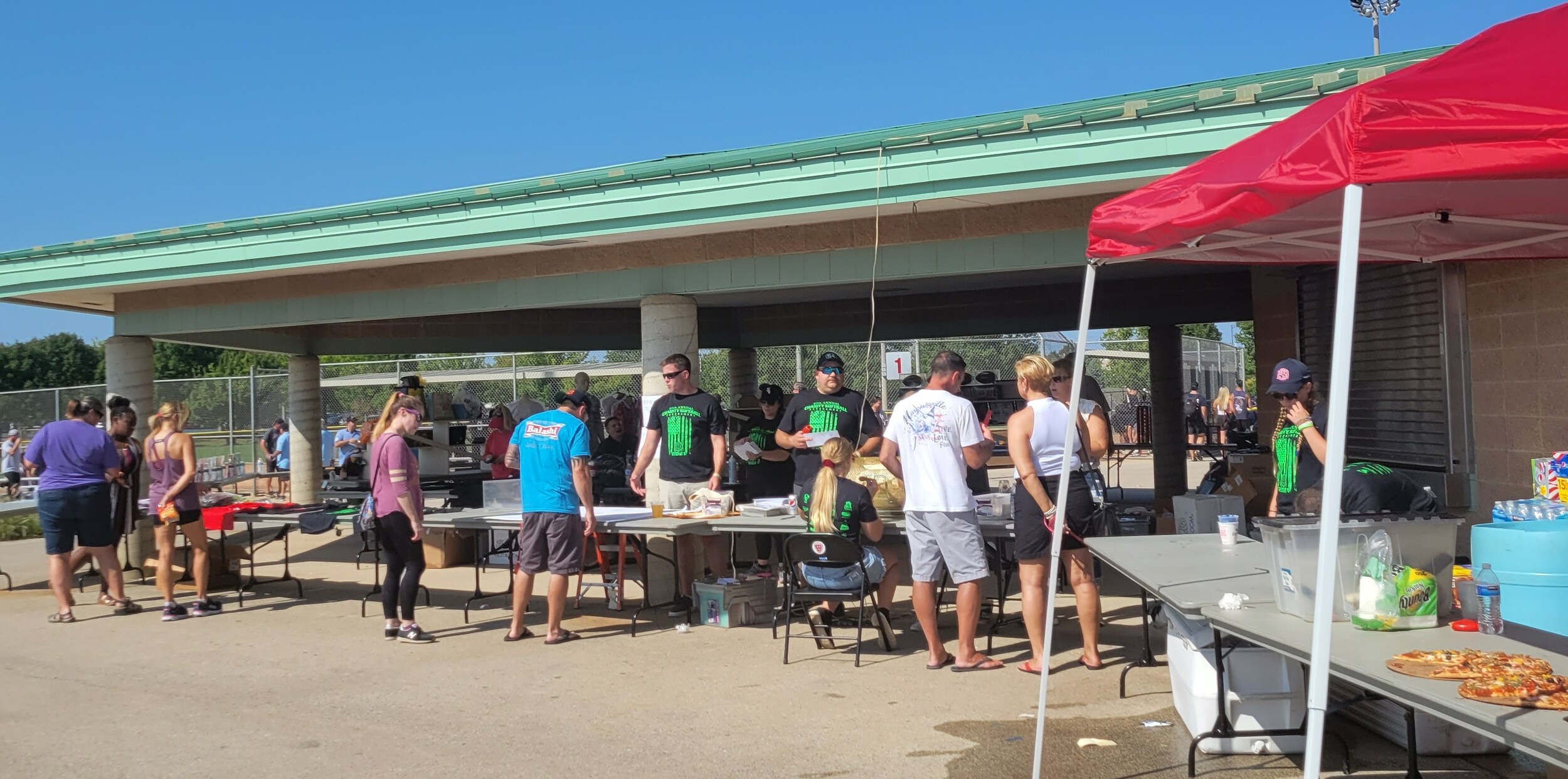 Raffle Ticket Table at Schaumburg Firefighter Softball Tournement .jpg