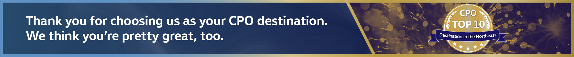 Thank you for choosing us as your CPO destination.