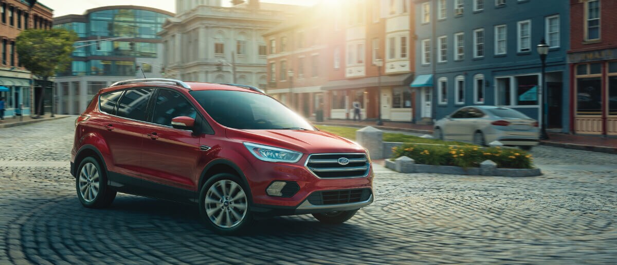 2018 Ford Escape on Cobblestone Street