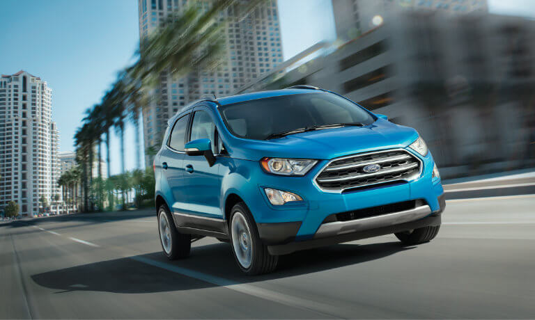 2020 Ford EcoSport driving through the city