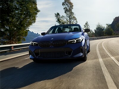Blue BMW 330i