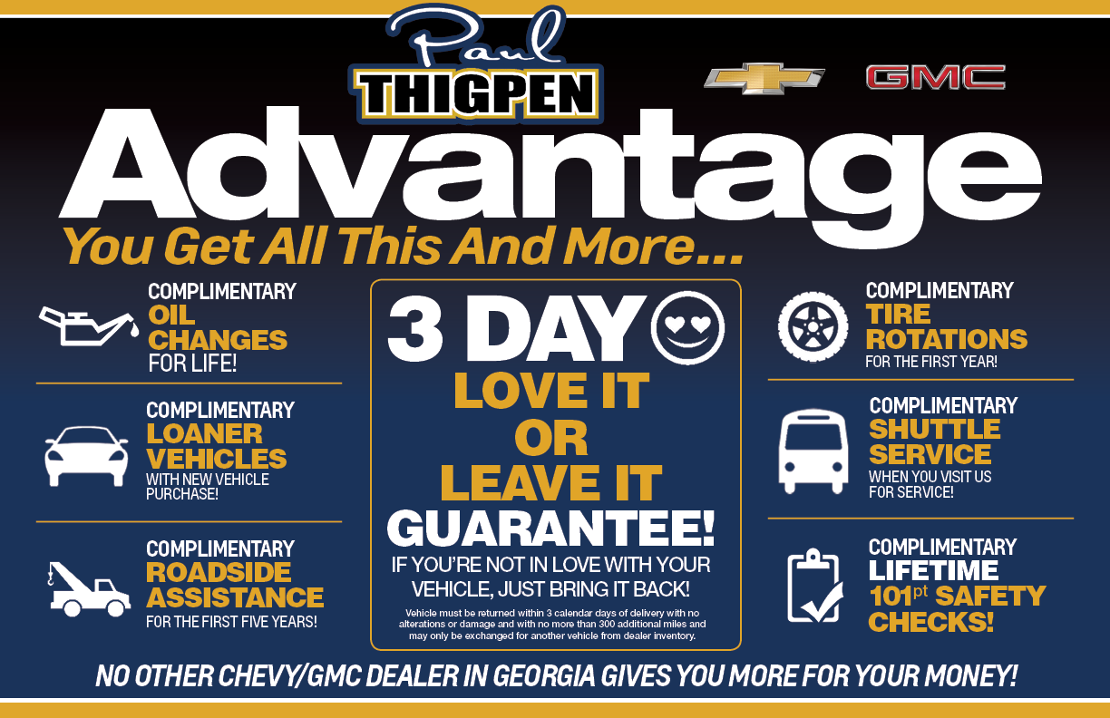 Extras You Get at Paul Thigpen Chevy GMC