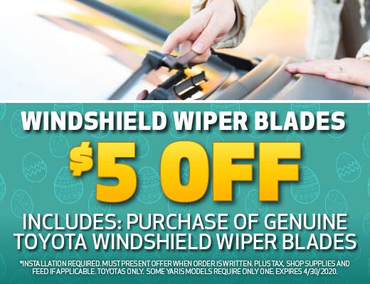 Windshield Wiper Blades Special at Pearson Toyota in Newport News, VA