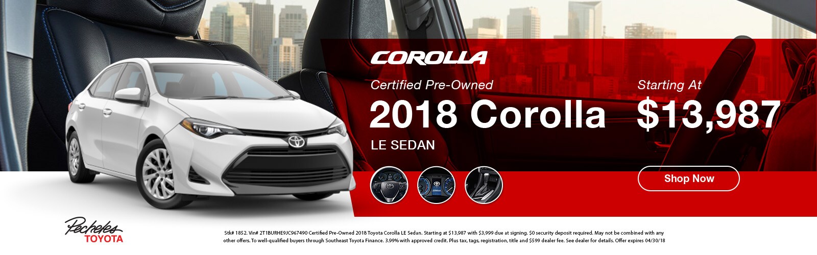 Pecheles Toyota April 18 Sales