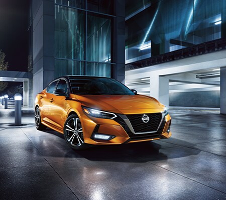 New Nissan Sentra Sedan Orange Front View