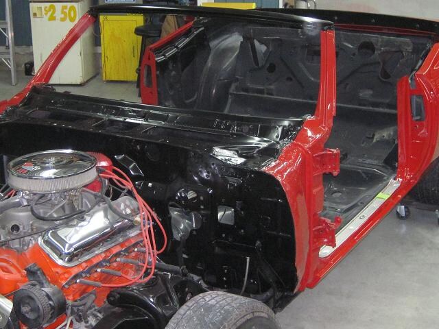 70 Chevelle motor and side of car.JPG
