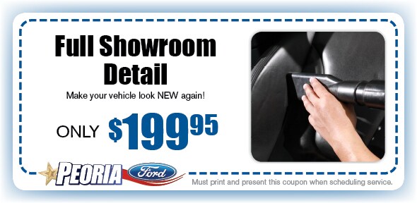 Full Showroom Detail Service Coupon, Peoria Automotive Service Full Showroom Detail Service Coupon, Phoenix West Valley Automotive Service Special