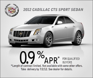 2012 Cadillac CTS Sport Sedan May APR Special