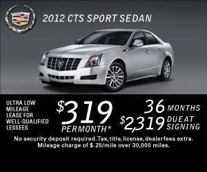 2012 Cadillac CTS Sport Sedan Lease Special May