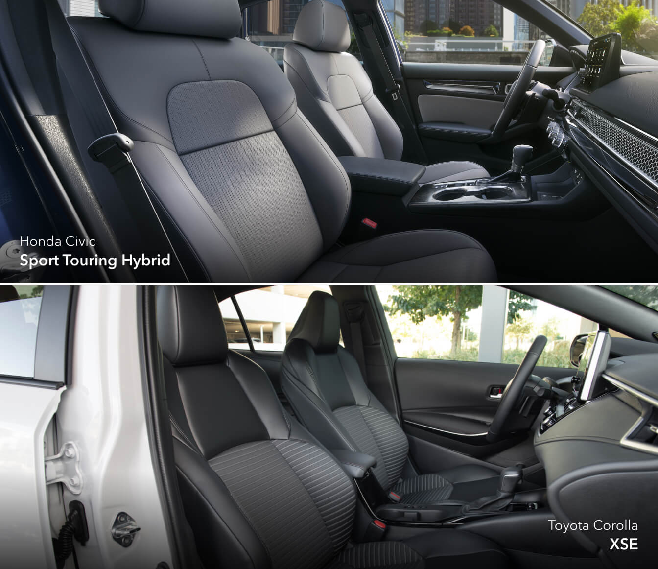 Toyota Corolla vs. Honda Civic Sedan: Size and Cargo