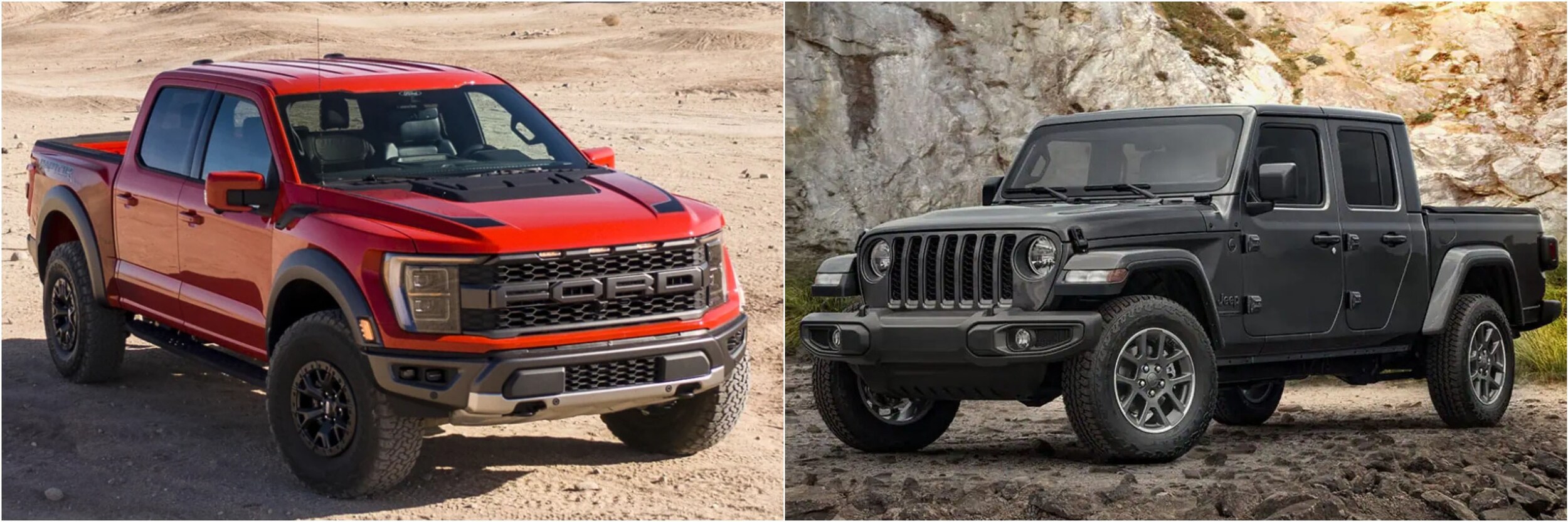 2022 Ford F-150 Raptor VS 2022 Jeep Gladiator 2022 Ford F-150 Raptor VS 2022 Jeep Gladiator Front