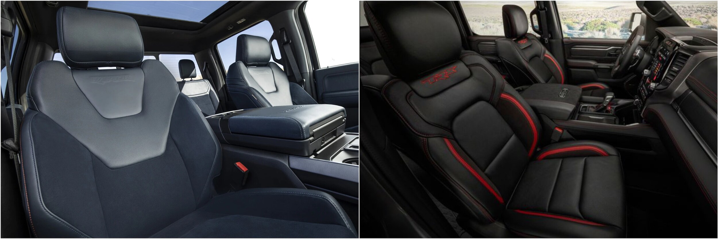 2022 Ford Raptor R Vs. Ram 1500 TRX Interior Seating 2022 Ford Raptor R Vs. Ram 1500 TRX Interior Seating