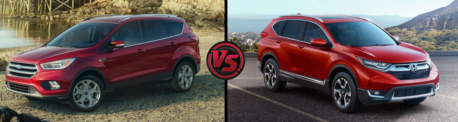 2019 Ford Escape vs Honda CR-V Phil Long Ford Denver.png Back to back view comparing the 2019 Ford Escape to the 2019 Honda CR-V