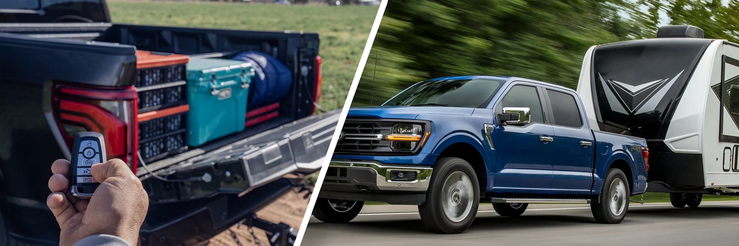 2024 Ford F-150 Towing a trailer and technology with the tailgate