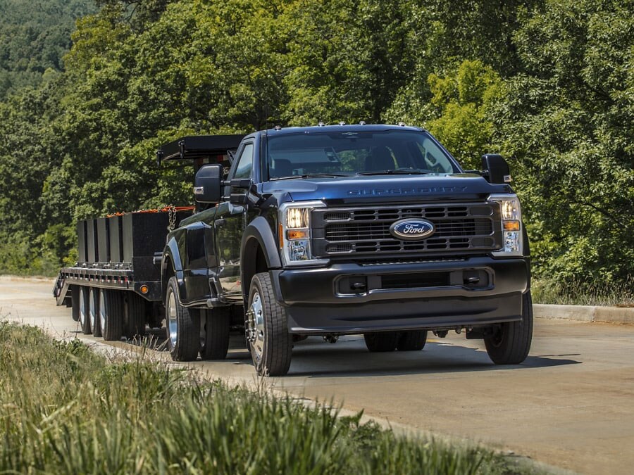 Super Duty Towing on a dirt road