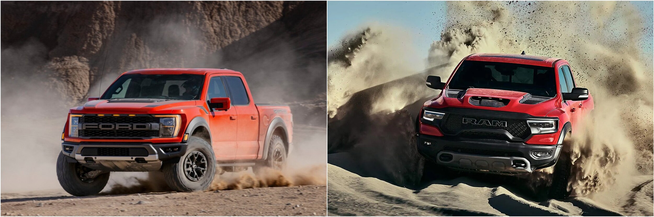 2022 Ford Raptor R Vs. Ram 1500 TRX Off-Road 2022 Ford Raptor R Vs. Ram 1500 TRX Off-Road