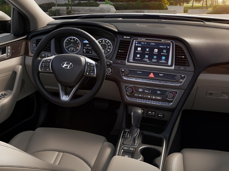 2019 Hyundai Sonata interior front cabin from view of the back seat