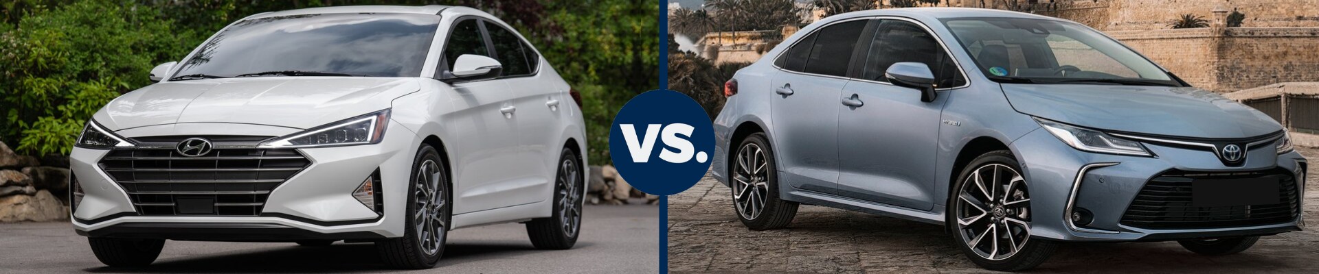 2019 Hyundai Elantra vs Toyota Corolla back to back exterior comparison