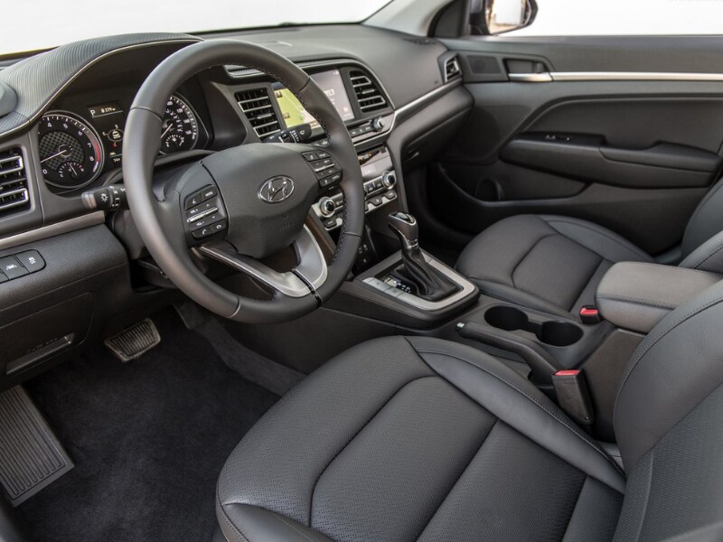 2019 Hyundai Elantra interior front cabin from driver door entrance