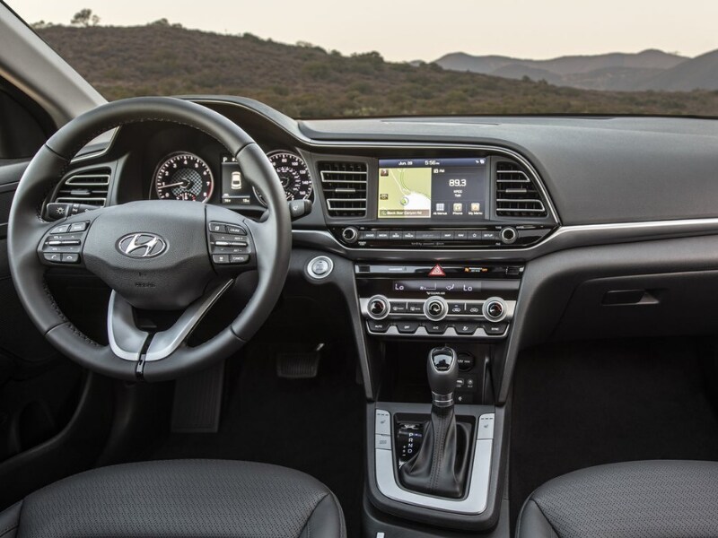 Interior view of a 2019 Hyundai Elantra