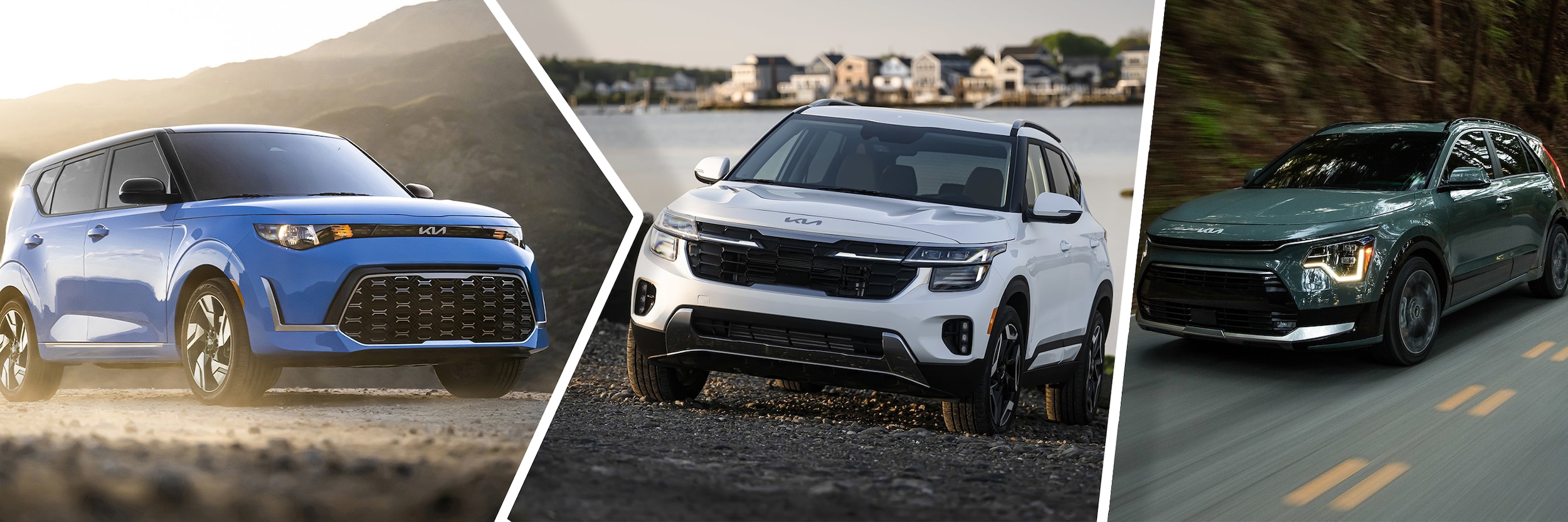 Kia Soul, Seltos, and Niro