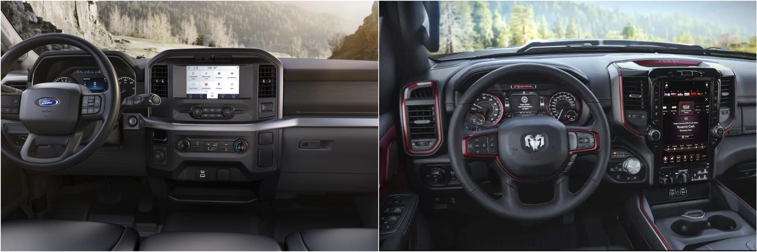 2021 Ford F 150 Vs. 2021-Ram 1500 Interior 2021 Ford F 150 Vs. 2021-Ram 1500 Interior