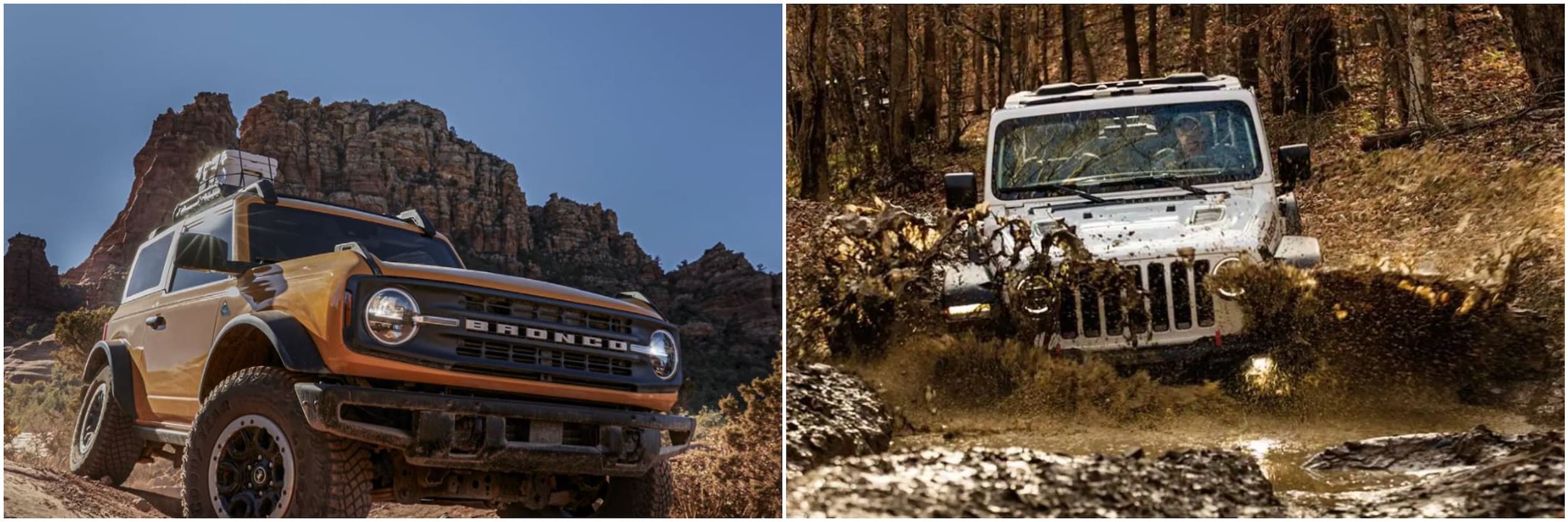 2022 Ford Bronco vs Jeep Wrangler Exterior