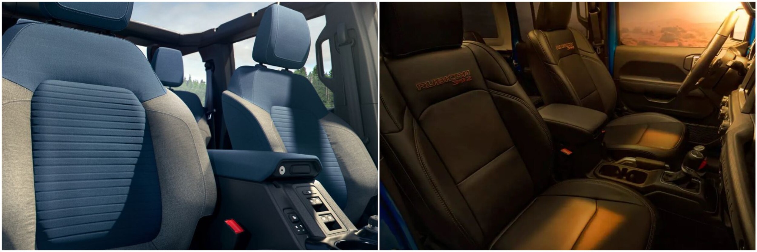 2022 Ford Bronco vs Jeep Wrangler Seating