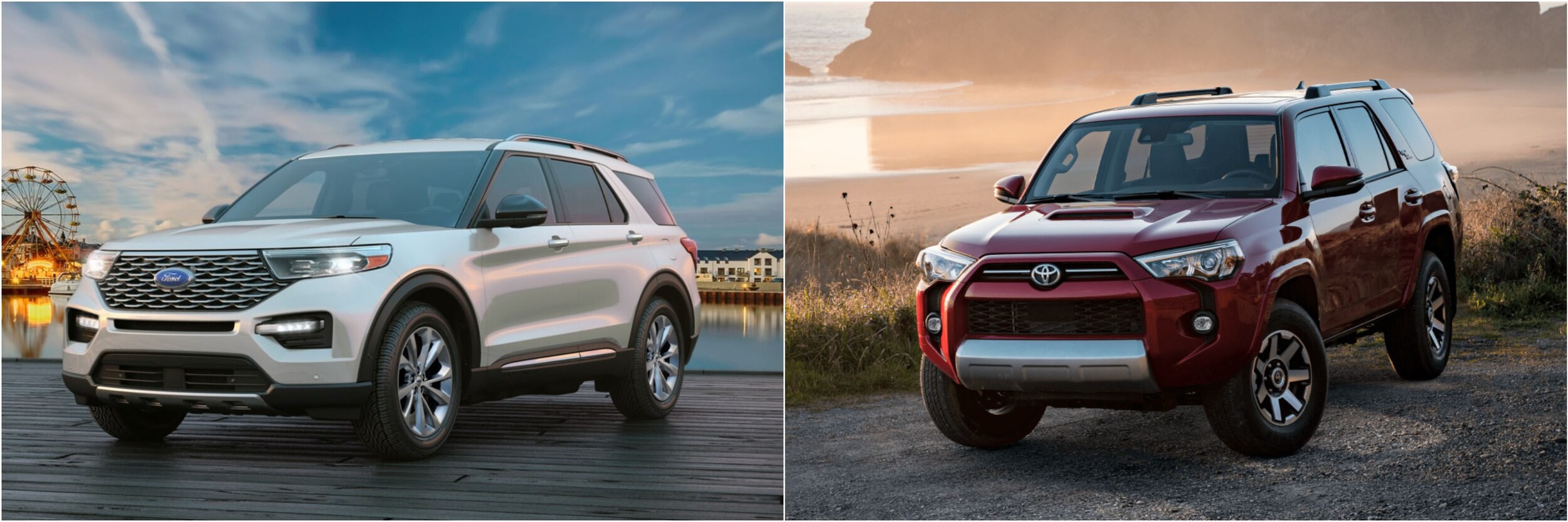 2021 Ford Explorer Vs. 2021 Toyota 4Runner Front 2021 Ford Explorer Vs. 2021 Toyota 4Runner Front