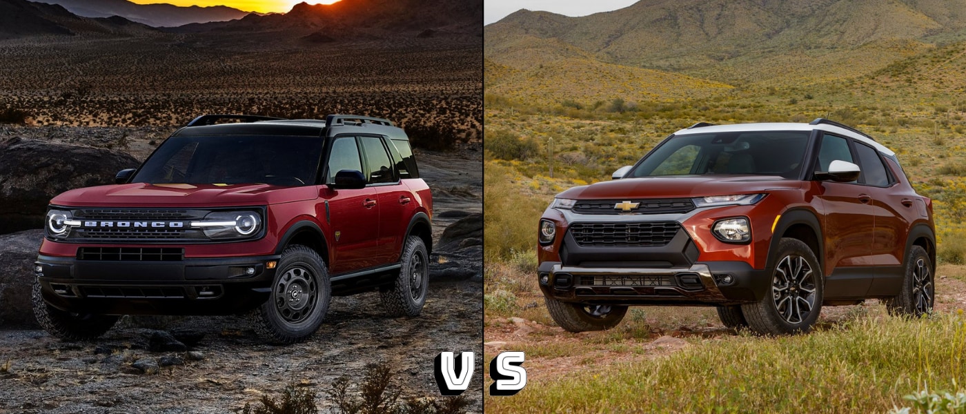 2021 Ford Bronco Sport vs. 2021 Chevy Trailblazer Exterior Comparison.png Exterior comparison of the all-new 2021 Ford Bronco Sport next to the 2021 Chevrolet Trailblazer