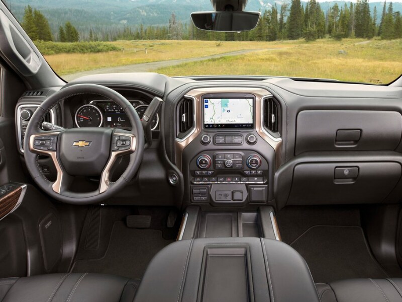 Interior view of a 2019 Chevy Silverado
